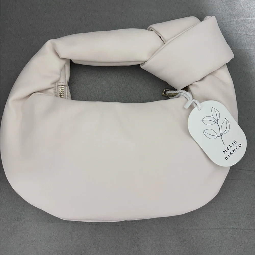 Melie Bianco Alexandra Cream Vegan Top Handle Bag
